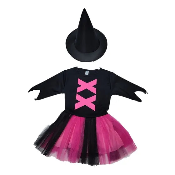 Disfraz Infantil Bruja + Sombrero Especial Halloween!
